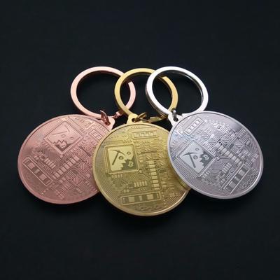 Bitcoin Muster Anhänger Schmuck Zubehör Metall Handtasche Hängen Dekorieren Schlüsselanhänger Unsex