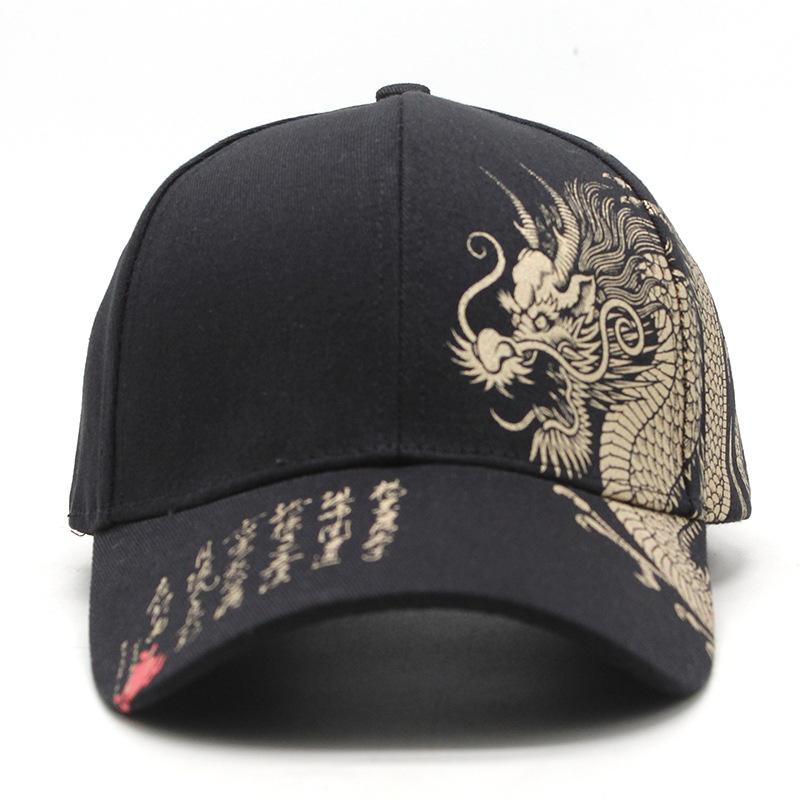 Chinese Wind Dragon Pattern Baseball Cap Men'S Outdoor Leisure Cap Women'S Trend Versatile Sun Hat