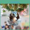 Adorable Christmas Dragon Egg Car Hanging Ornament Made Of Durable Acrylic For Holiday Decor