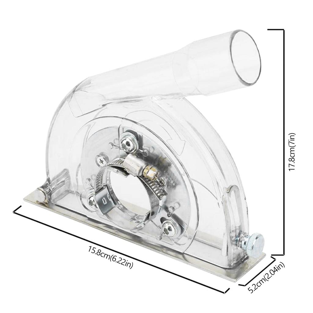 Grinding Cover Dust Extractor Cutting Guard 4" 5"  Professional Angle Grinder Guard with Attachments Transparent Durable