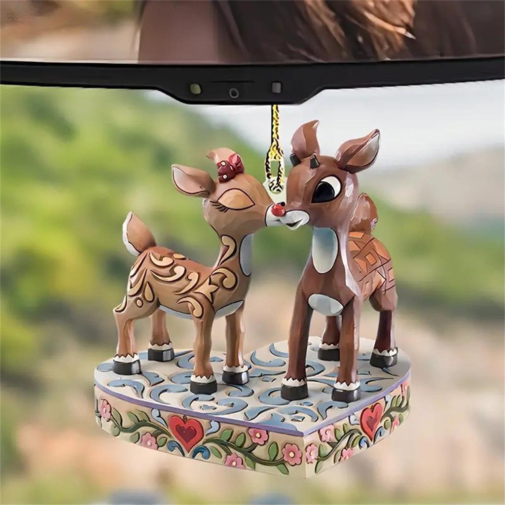 Deer Christmas Ornaments, Car Rearview Mirror Pendants, Backpack Pendants, Suitable For The Whole Family