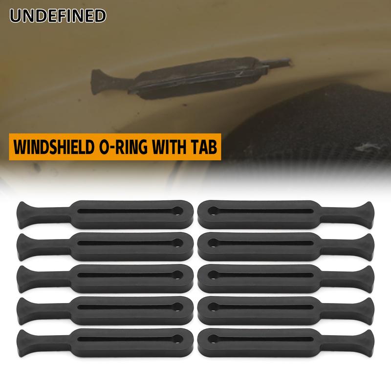 10x Feste Windschutzscheiben-Gummidichtungsringe für Polaris 5410970,5410387 Ski-Doo 572-0328-00 Yamaha 8K4-77223-00