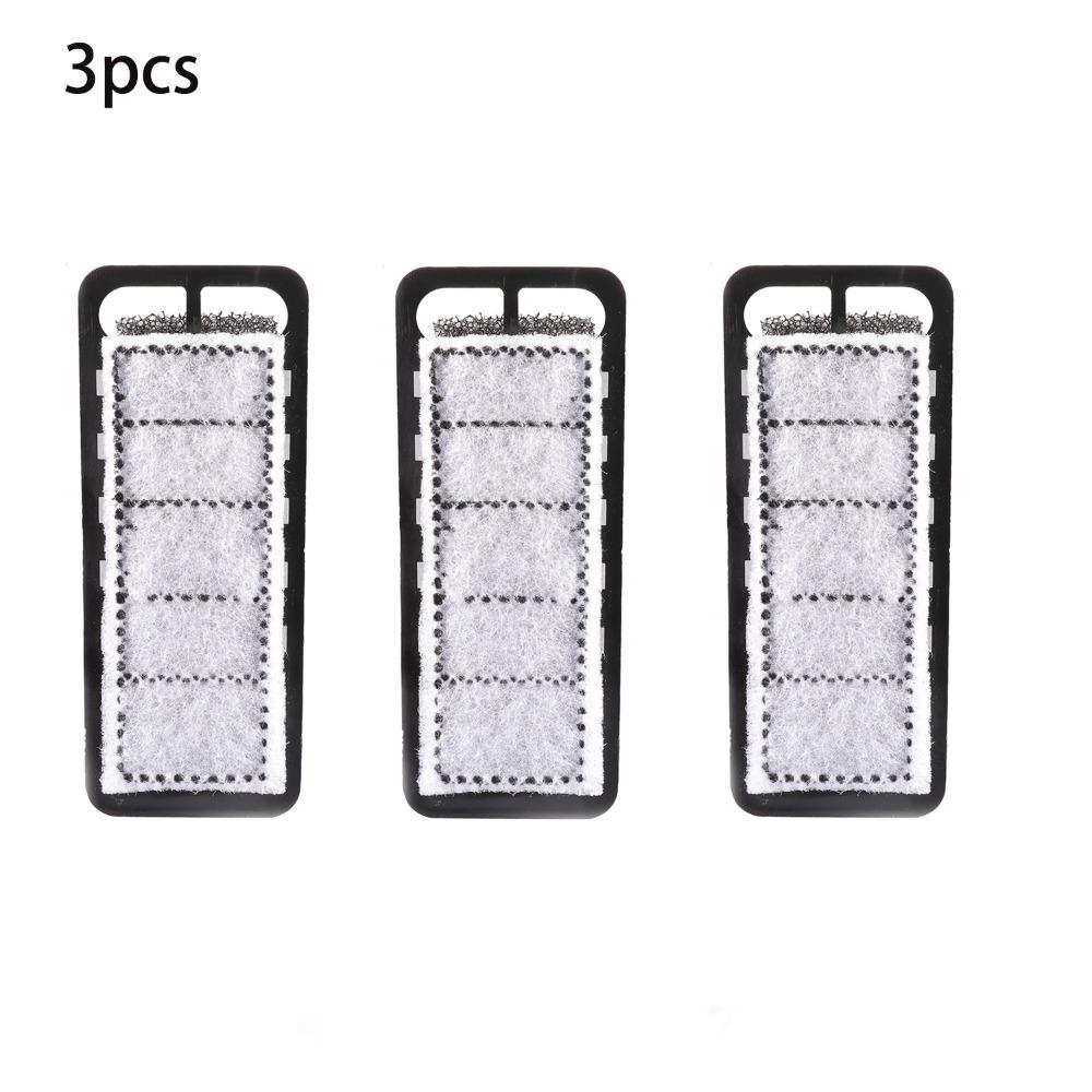 

3pcs Water Purification Aquarium Intake Filter Adsorb Impurities Remove Odor Filter Cartridges Hang On Back Filters білий