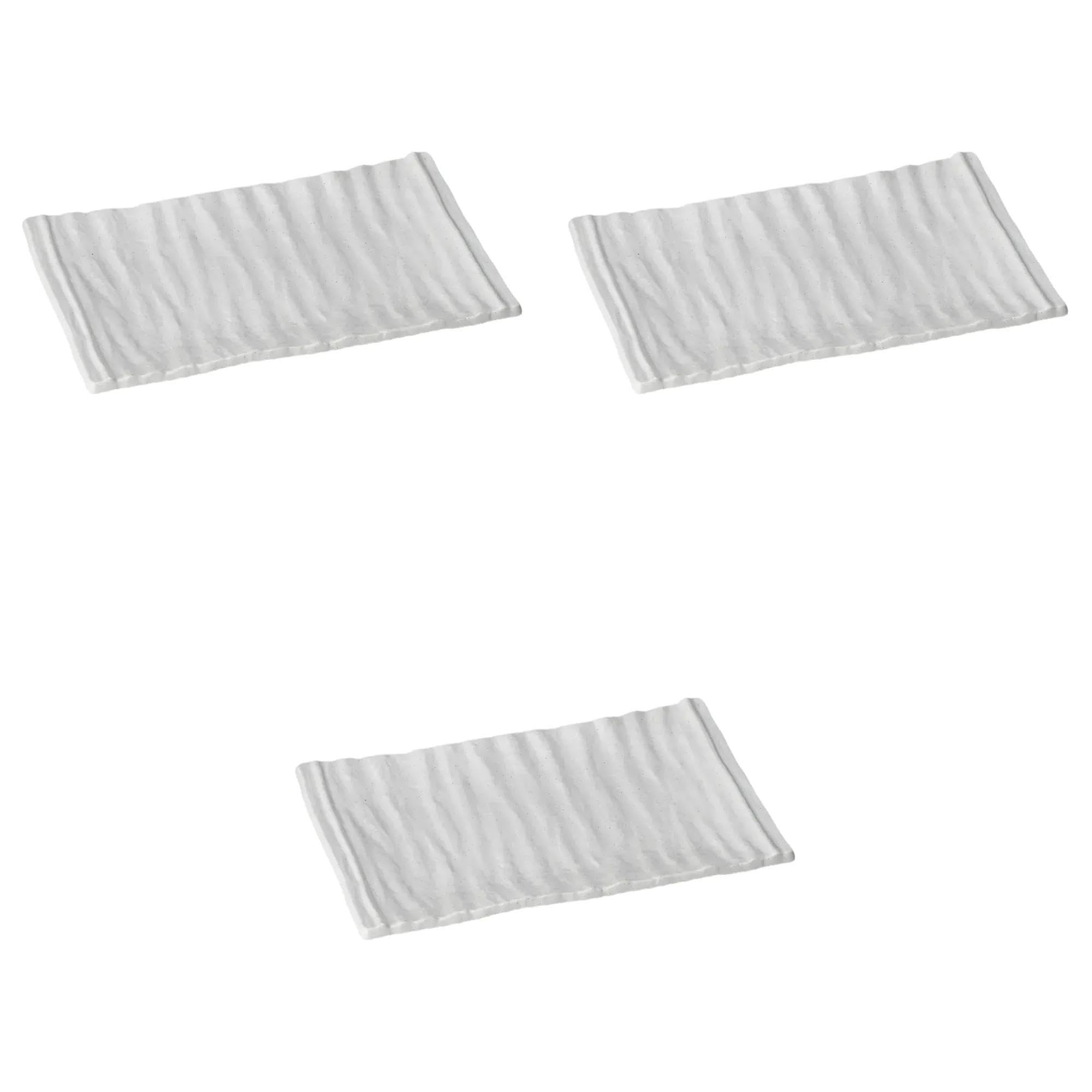 

Set of 3 Kohiki Glazed Rectangular Plates x x Extra Large Rectangular Plates by Setomonohonpo [33.3 21.5 3.2 cm]