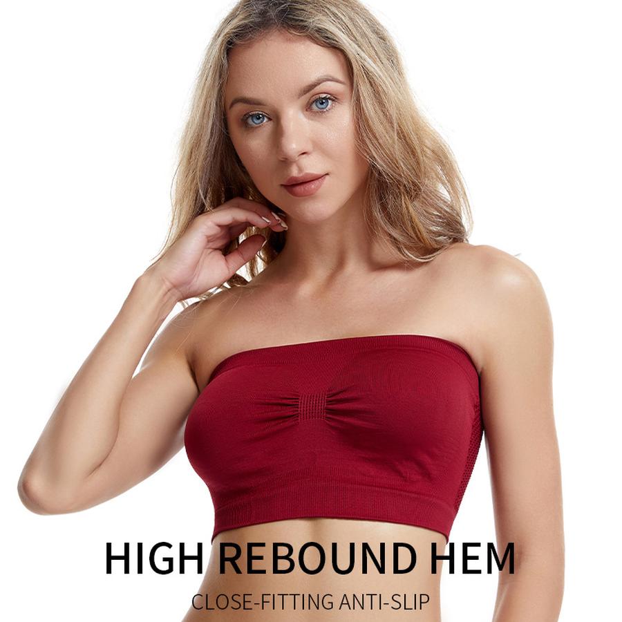 Hot Summer Extra Large Strapless Bra Women Seamless Non-Padded Breathable Low Cut Cami