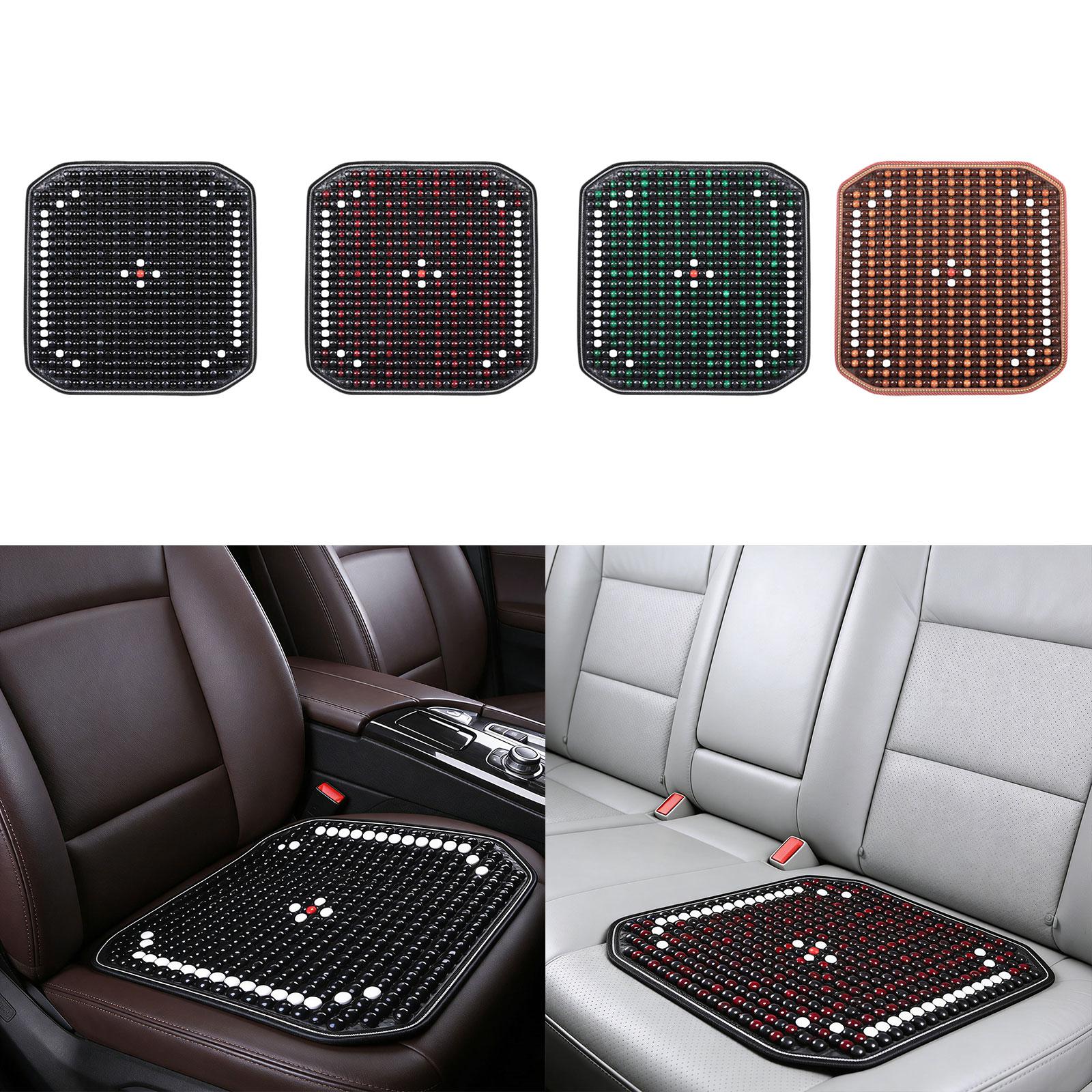 

Universal Beaded Car Seat Cushion Square Cooling Pad Ventilated Summer Comfort for Home Office Vehicle Interior чёрный