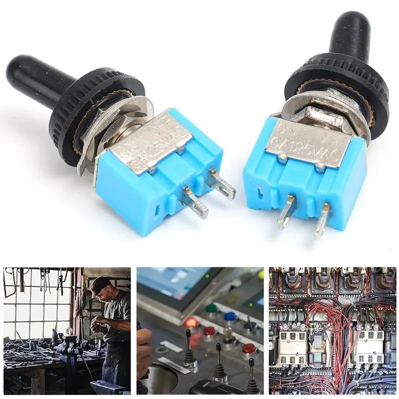 Mini Toggle Switch MT‑S101 2Pin 2Position ON OFF 3A 125VAC 6mm Panel Mount Durable for Electronics DIY Car Boat Motorcycle