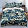 Ocean Waves Art Three-Piece Set Soft Comfortable Duvet Cover Bedding Set Included 1*Duvet Cover & 2*Pillowcases, Gift