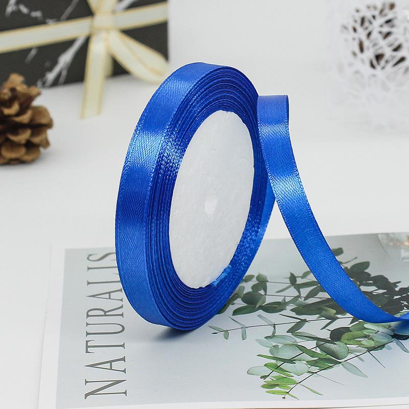 Factory Wholesale 1.5 Inches Single Sided Pastel Satin Ribbon Decorative Polyester Fabric Solid Logo Hair Gift Decoration
