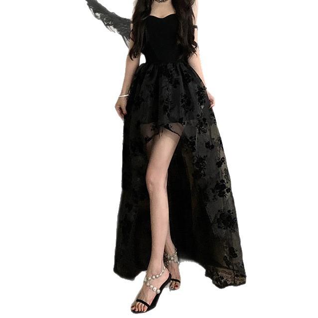 Echte Aufnahme Weihnachten Neujahr Jahresabschlusskleid sexy königliche Schwester Cosplay Königin Taille schlank Netzkleid