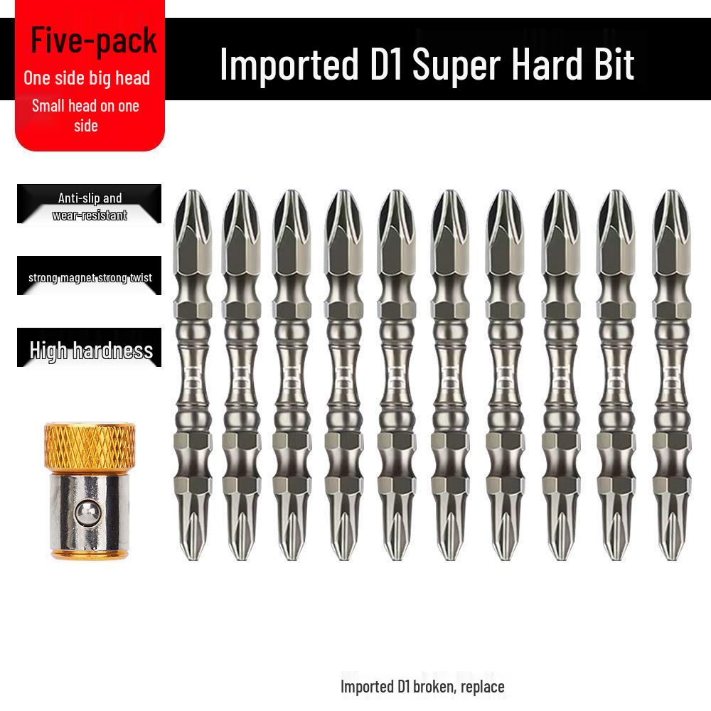 High-Hardness German-Style Phillips Screwdriver Bits with Strong Magnetic Anti-Slip Ring for Electric and Air Screwdrivers
