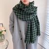 Houndstooth Scarf Women's Long Autumn and Winter Student Korean Style Women's Outer Shawl Dual Use Imitation Cashmere Warm Scarf