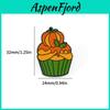 Broche de Cupcake de Halloween Quirky e Engraçado Fantasma Esqueleto Abóbora Design de Bolo