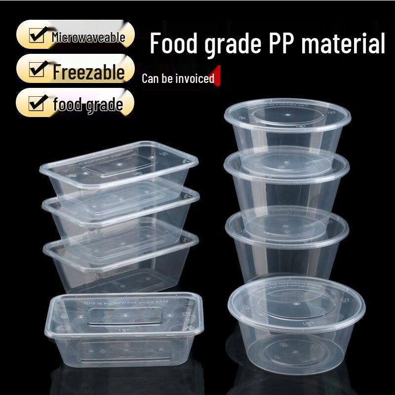 Disposable Rectangular Food Container with Lid