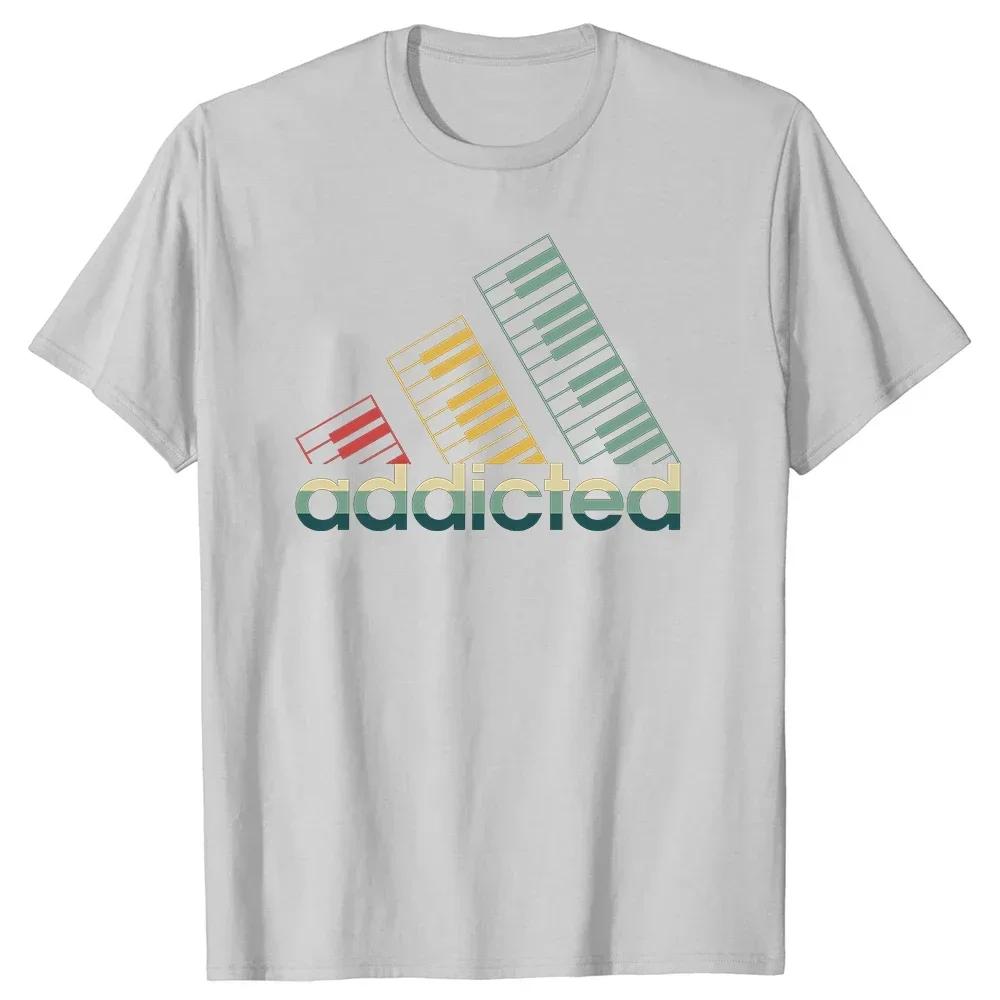 Piano Ananas Esenciální Retro Klasický Retro Vintage Tričko Klávesy Přehrávač Hudby Streetwear Krátký Rukáv Klavírista Dárek Tričko