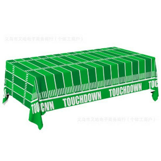 Rugby Party Theme Birthday Tablecloth Set - Disposable Decoration