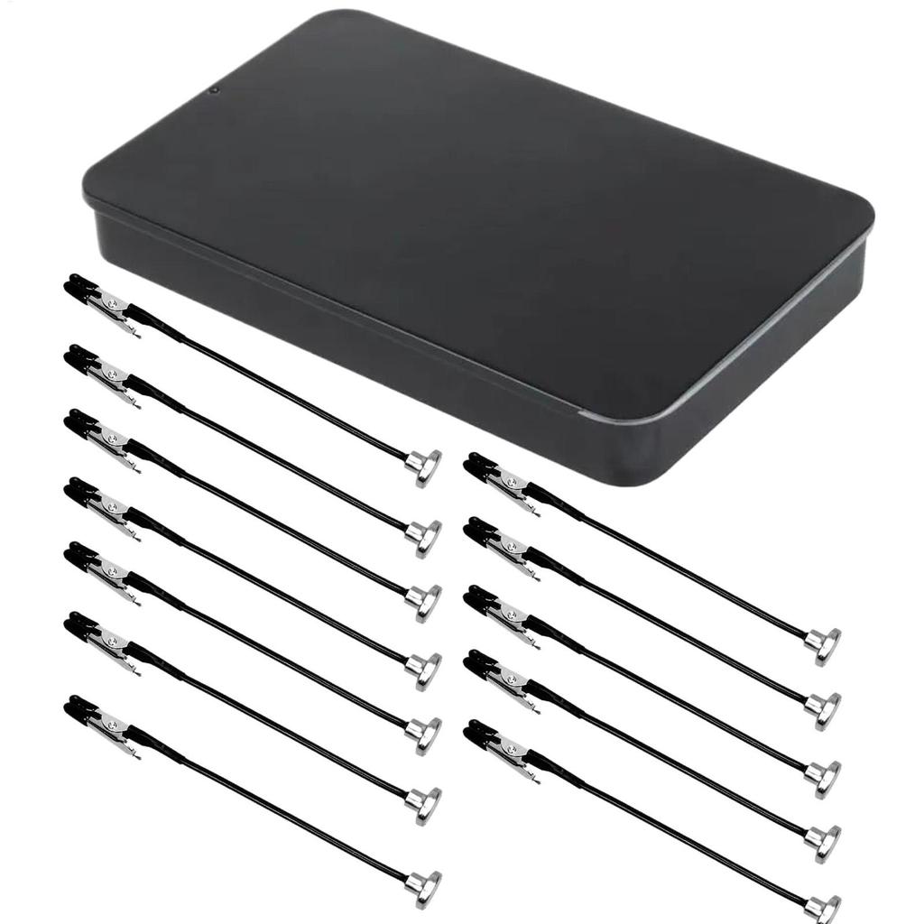 Painting Stand Base with 12PCS Alligator Clips Bendable Secure Magnetic Hobby Airbrushing Painting Stand Set for Card Photo Memo