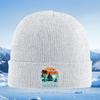 Ocean Scene Sailboat Palm Birds Sun Men Women Unisex Knitted Hat Beanie Pullover Cap Winter Thermal Warm Christmas Outdoor Cycli