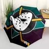 Anaheim Ducks Automatisches Öffnen und Schließen, 8 Rippen Struktur Tragbarer Regenschirm, Geeignet für Männer und Frauen in Allen Jahreszeiten Perfektes Geschenk für