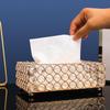 High Quality Artificial Crystal Napkin Box Paper Office Napkin Box Decorative Detachable Napkin Box |