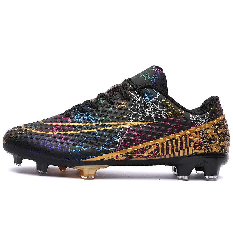 Training Spikes Sneakers Soccer Shoes Men's Leather Foot Broken Nails Children's Women's Game Artificial Turf Low Top