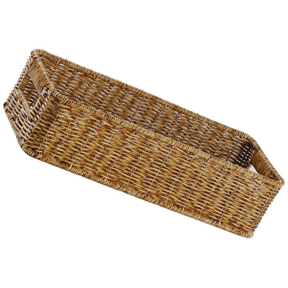 Panier de rangement tissé grande capacité, organiseur pour vêtements, fer, divers, en rotin, pour bureau