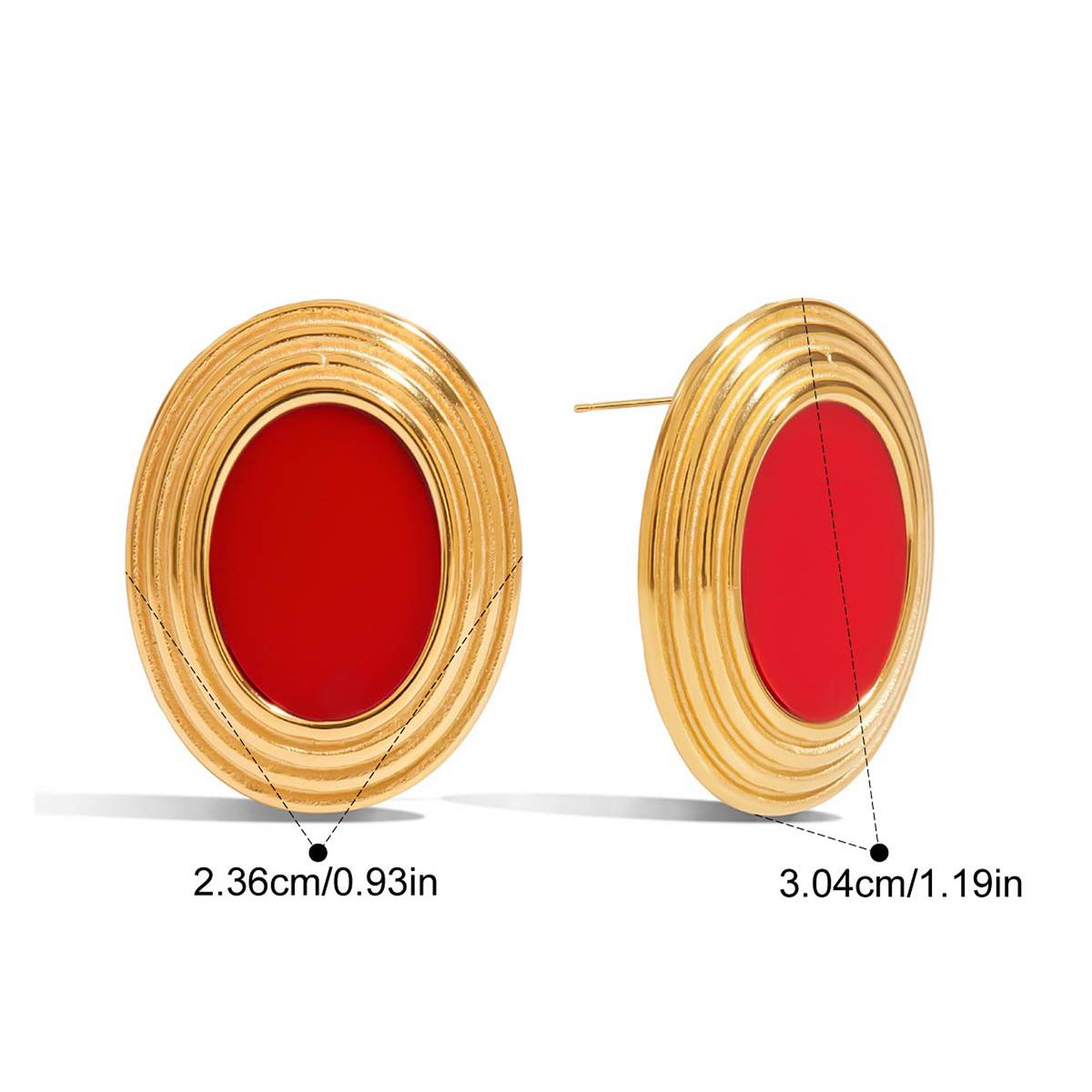 

Yori Hot Oval Black Shell Thread Earrings for Women Fashion Trendy Waterproof Daily Temperament Jewelry Gift красный