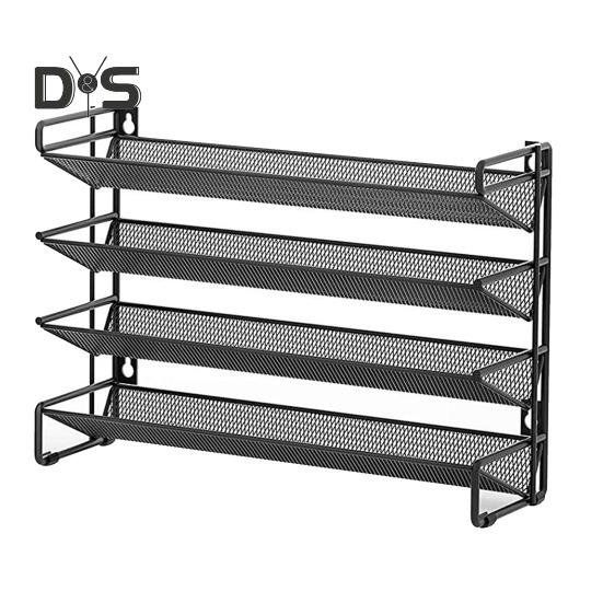 

Полка для специй, прочная, выдерживающая большую нагрузку, с большой емкостью, прочная конструкция, кухонная полка для хранения, органайзер, держатель для приправ чёрный