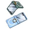 GKK Samsung Z Flip 7 Small Folding Hinge Full Coverage Shell with Finger Ring Buckle and Frosted Hard Shell