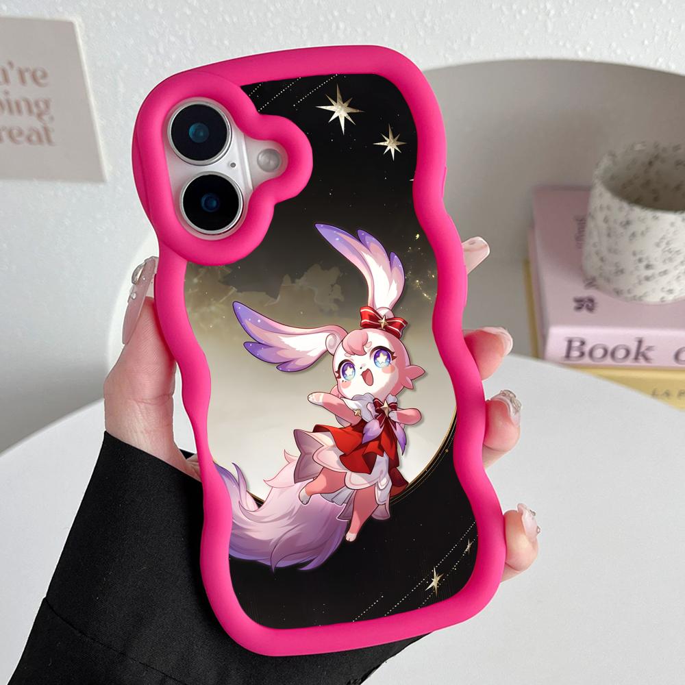 HSR Mem Wavy Edge TPU Mobile Phone Case for iPhone 17 16 15 14 13 12 11 Air Pro Max Plus Colorful Cover