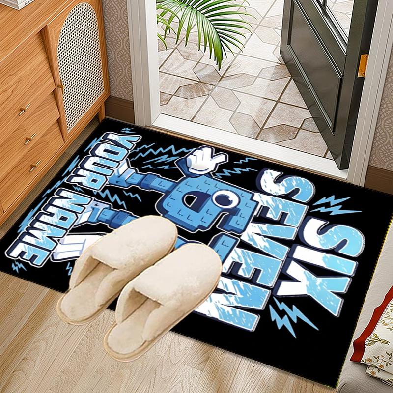 Custom Name Space Adventure Six Seven Rug Office Rug, Indoor Rug, Chair Rug, Living Rooms, Doormat Game Rug Home Decor Birthday Christmas Gifts
