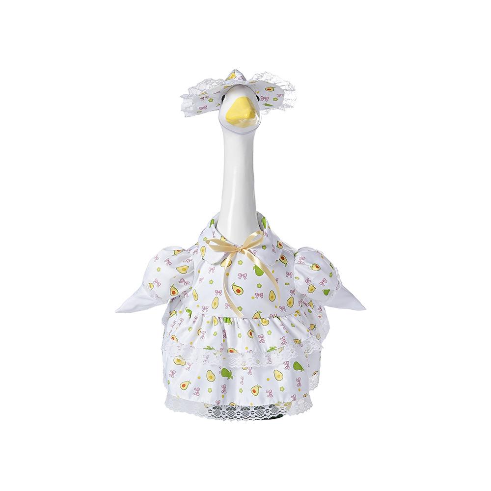 Spring and summer new porch goose clothes 11 inch pastoral St. Patrick's Day goose hat maid clothing