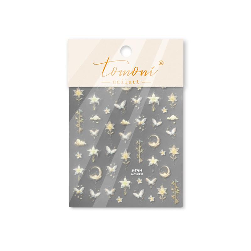 

Тонкие прочные наклейки для ногтей «Бабочка мечты» своими руками для создания креативных декоративных наклеек TA326