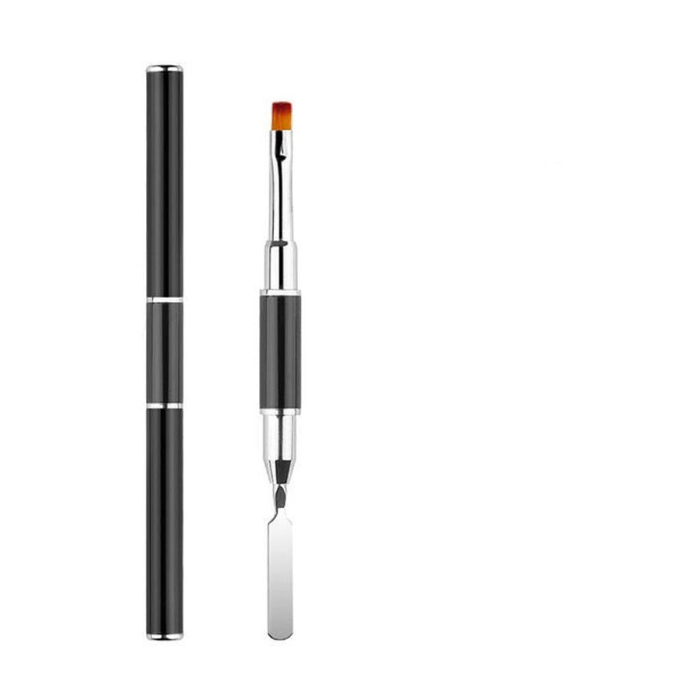 

Tool 2 IN 1 Gel Brush & Picker Dual Ended Portable Nail Brush and Spatula Dual Ended Gel Nail Brush чёрный