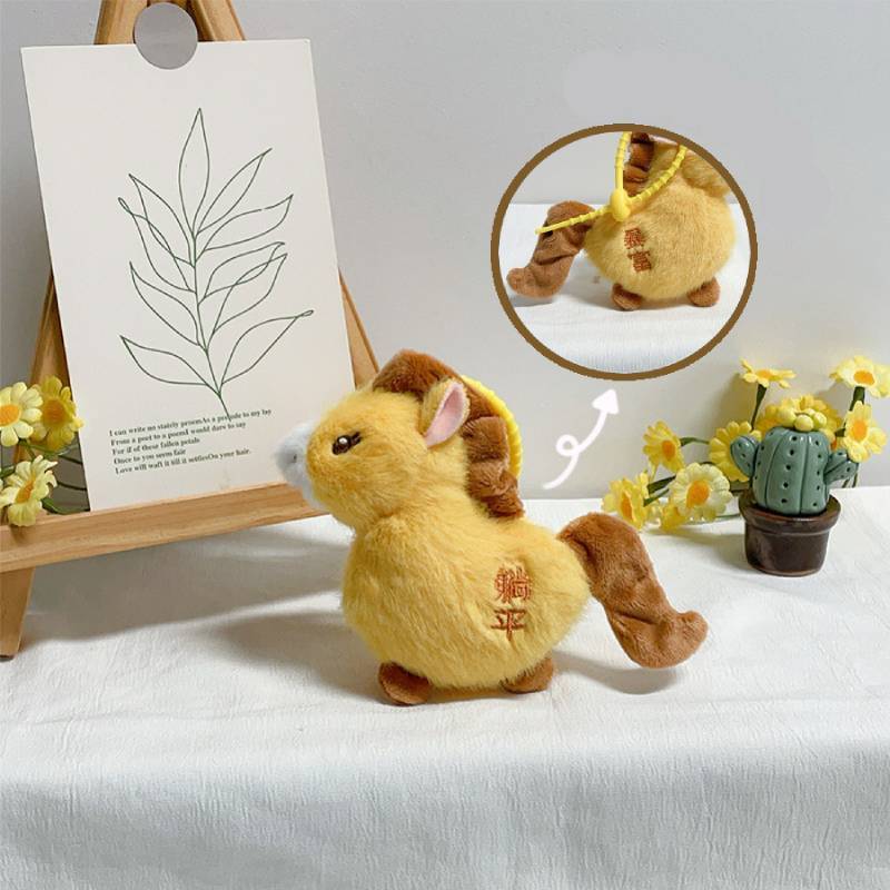 Cute Plush Pony Ornament With Inspirational Words For Couples And Best Friends