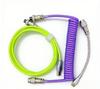 Flexible Spring Type-C Cable, 124 Standard Copper, 5V/1.5A, Durable Mesh Jacket, for Electronics Retailers