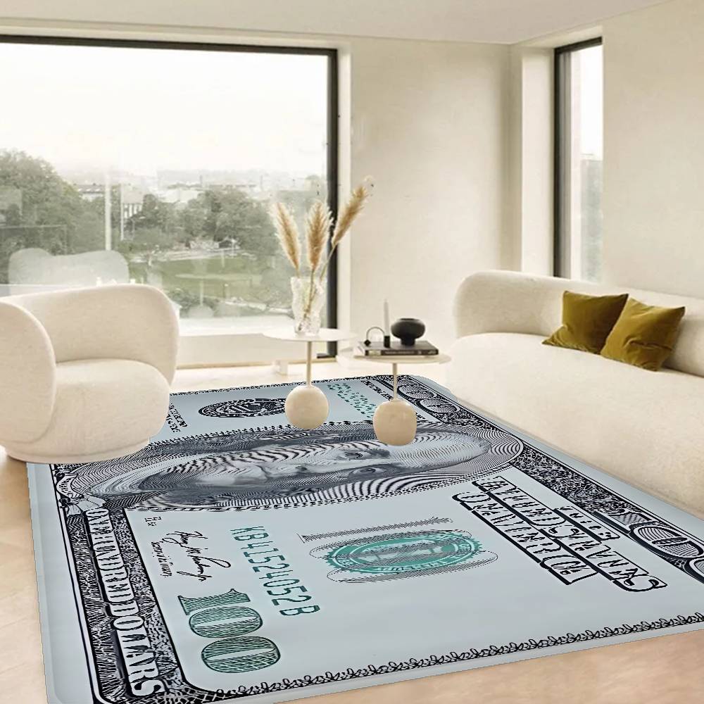 Dollar Geld Fußmatte Retro Mehrfachauswahl Wohnzimmer Küchenteppich Rutschfest Moderne Heimdekoration