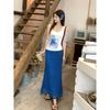 Korean Fashion Watercolor Flower Collar Sling Vest Women's Summer New Temperament Slim and Thin Design Top
