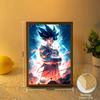 Anime Figure Dragon Ball Light Painting Photo Frame Goku Vegeta Led Night Birthday Bedroom Decor Original Gifts Moon Lamp Round Sensory Compression