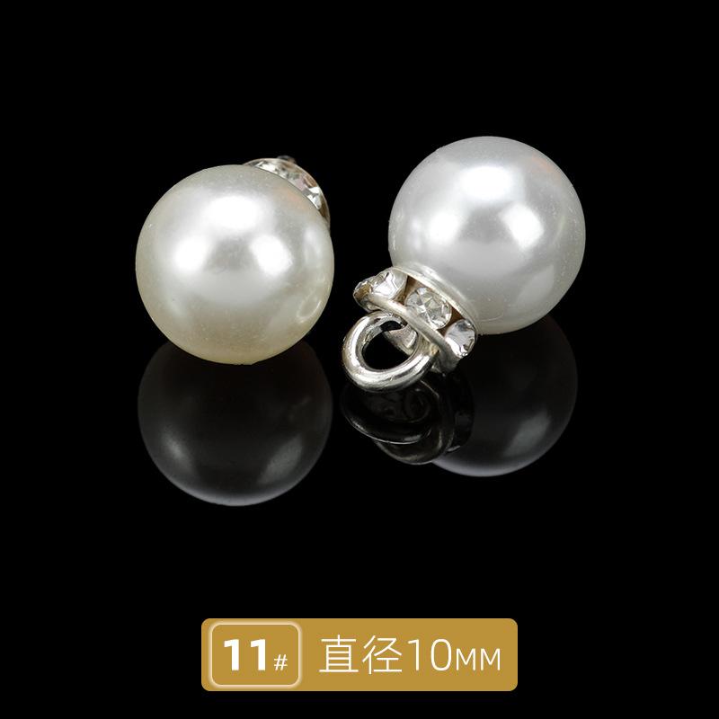 10 szt. Guzik do kardiganu Guzik do czongsamu Guzik do koszuli Perłowy Okrągły Żywiczny Guzik bez dziurki Guzik do koszuli Sukienka swetrowa Guzik z koralikami