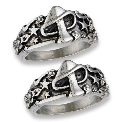 Hip Hop Mushroom Pattern Rings Vintage Mystic Ring Gift for Women Men Girls Boys