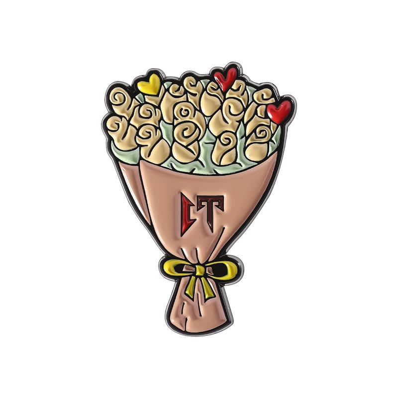 Die Welt Gehört Dir Luftschiff Retro Mexikanische Metall Hutnadel Emaille Pin Benutzerdefinierte Rosenstrauß Abzeichen Pin Golfkappe Baseballkappe Clip Geschenk