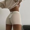 Women's Rib Knit Shorts Slim Fit Workout Gym Shorts High Waist Tummy Control Biker