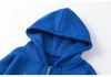 Cross-border Spider Web Heart Print Fleece-Lined Hooded Cardigan