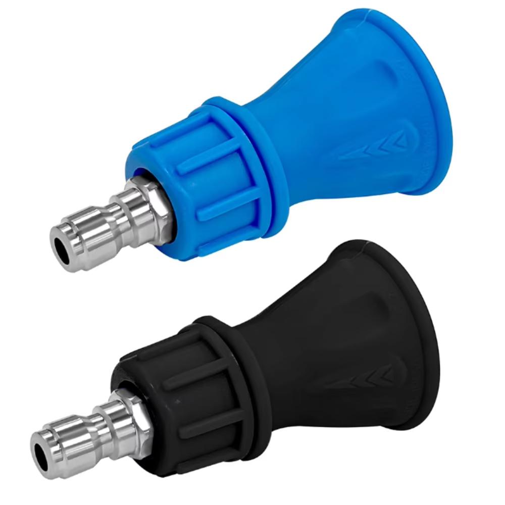 Stainless Steel Pressure Washer Nozzle Set 25 Degree Spray Tip Rubber Cover Quick Connect Nozzle Heavy-Duty 1/4inch