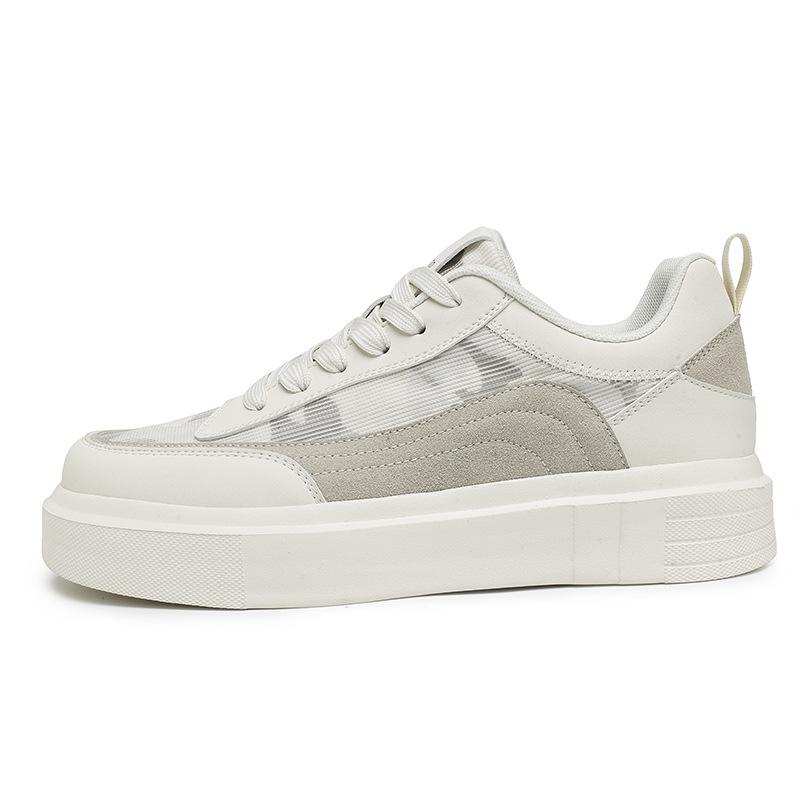 

Men s shoes 2025 new spring trend fashion explosion camouflage youth non-slip heightening casual sports board shoes men 44 бежевий