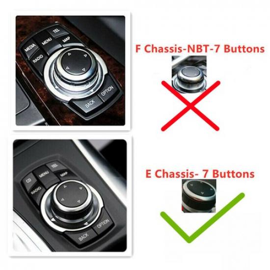 ABS Ceramic Multi-Media Knob Cover Trim for BMW 3 Series E90 2009-2011