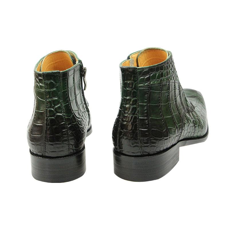 Fashion New Fashion Ankle Boots Pure Cowhide Leather Skin Printed Lace Up Pure Handmade Casual Sapato Social Masculino Classic Male Boot