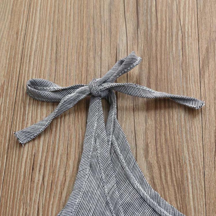 Toddler Infant Baby Boys Girls Flax Sleeveless Braces Romper Jumpsuit Outfits