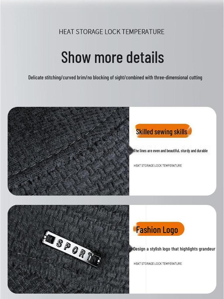 Thickened Windproof Duckbill Cap: Warm Earmuff Baseball Hat for Middle-Aged & Elderly - Ideal for Autumn & Winter Outdoors